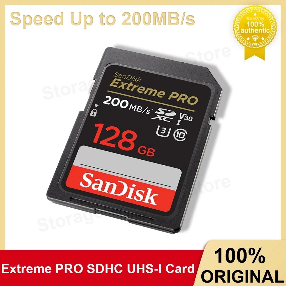 SanDisk Extreme PRO SDHC SDXC UHS-I ī, ī޶ , Ŭ 10 , ִ 200 MB/s V30, 128GB, 64GB, 32GB, 256GB, 512GB